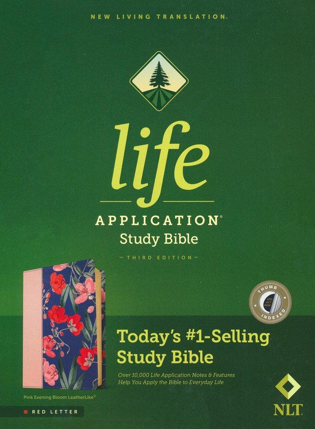 NLT Life Application Study Bible, Floral, Indexed