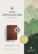 NLT Life Application Study Bible, Personal Size, Thumb Indexed, Brown