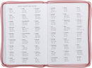 2027 Walk by Faith Pink Faux Leather Executive Planner with Zipper Closure - 2 Corinthians 5:7