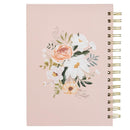 Good Work Peach Floral Wirebound Journal - Phil 1:6
