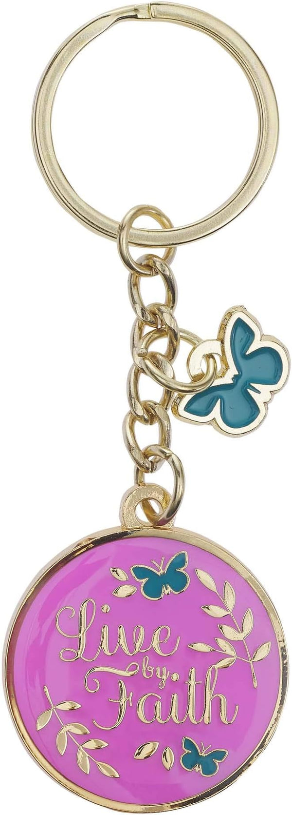 Live by Faith Metal Key Ring
