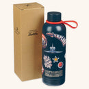Strong and Courageous Blue Stainless Steel Water Bottle - Joshua 1:9