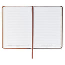 Strong and Courageous Espresso and Saddle Tan Faux Leather Classic Journal