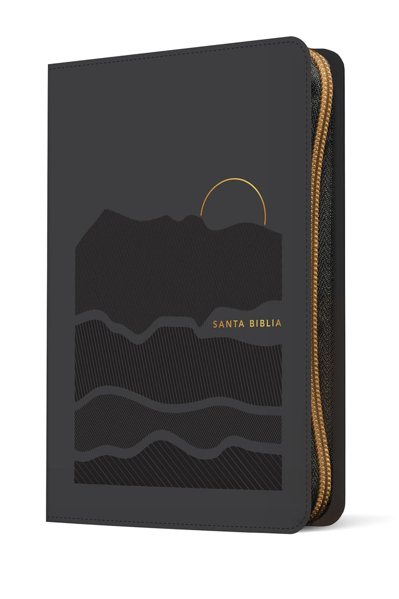 NTV Spanish Edition Thinline Zippered, Large Print, Gray/Black