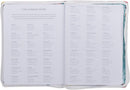 2027 Be Still and Know Large Zippered White Floral Faux Leather 18-Month Planner for Women - Psalm 46:10