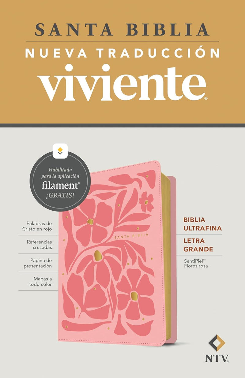 NTV Spanish Edition Thinline, Large Print, Pink