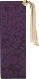 Strength and Dignity Purple Rose Faux Leather Bookmark