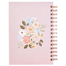 Strength and Dignity Pink Floral Wirebound Journal