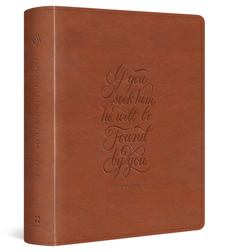 ESV Journaling Study Bible, English Saddle, 1 Chronicles 28:9 Design