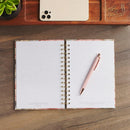 Be Strong and Courageous Delicate Dahlia Spiral Journal - Joshua 1:9