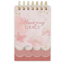 Amazing Grace Pink Floral Tiered Spiral Notepad