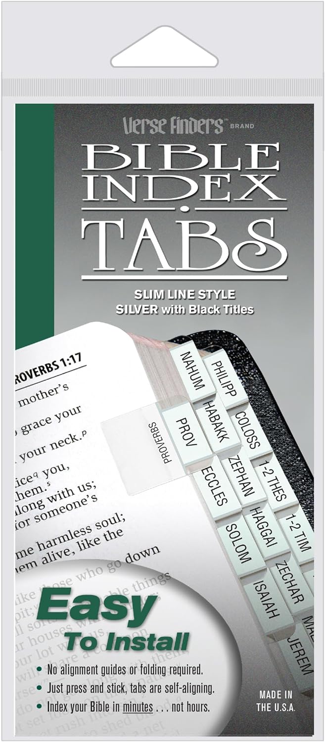 Bible Tabs Silver Slim