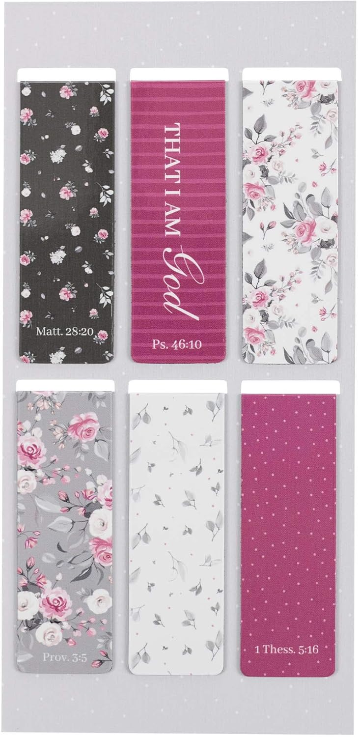 Pink Roses Magnetic Bookmark Set MGB065