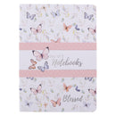 Blessed Pink Butterfly 3-Piece Large Notebook Set - John 1:16