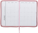 2027 Walk by Faith Pink Faux Leather Executive Planner with Zipper Closure - 2 Corinthians 5:7
