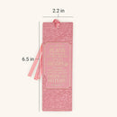 For I Know the Plans Sunset Pink Faux Leather Bookmark - Jeremiah 29:11