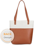 Bible Tote Strength & Dignity Two-tone Toffee and Cream - Prov 31:25