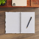 Joy and Peace Gray Floral Spiral Journal - Romans 15:13