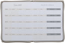 2027 Amazing Grace Large Zippered Taupe Faux Leather 18-Month Planner for Women