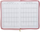 2027 Walk by Faith Pink Faux Leather Executive Planner with Zipper Closure - 2 Corinthians 5:7