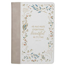 Everything Beautiful Cream Floral Faux Leather Classic Journal