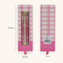 Be Still and Know Pink Plaid Pen Set - Psalm 46:10