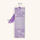 Trust in the Lord Heart Lilac Faux Leather Bookmark - Proverbs 3:5