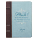 Journal Zipper Classic Faux Leather Journal Blessed Is She Luke 1:45