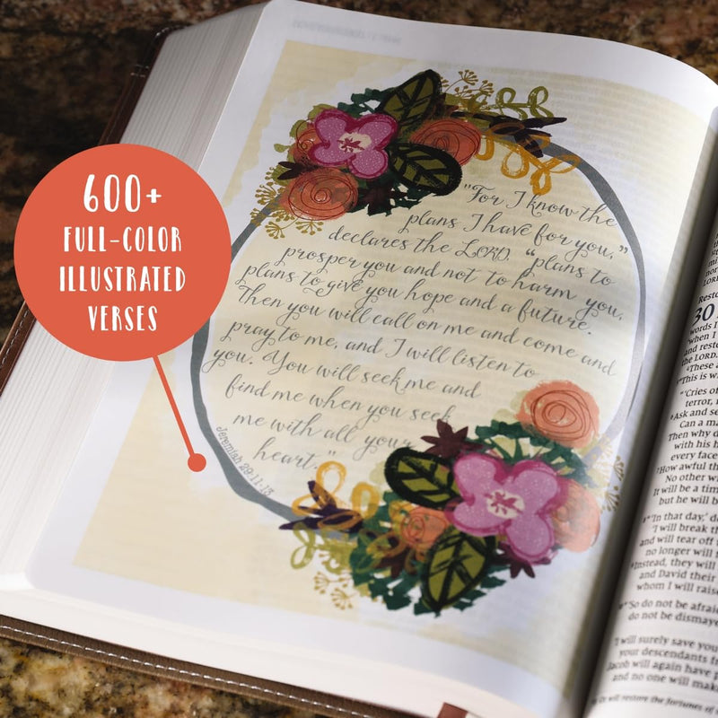 NIV Beautiful Word Bible, Updated Edition, Brown/Blush