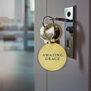 Amazing Grace Antique Gold Metal Keychain