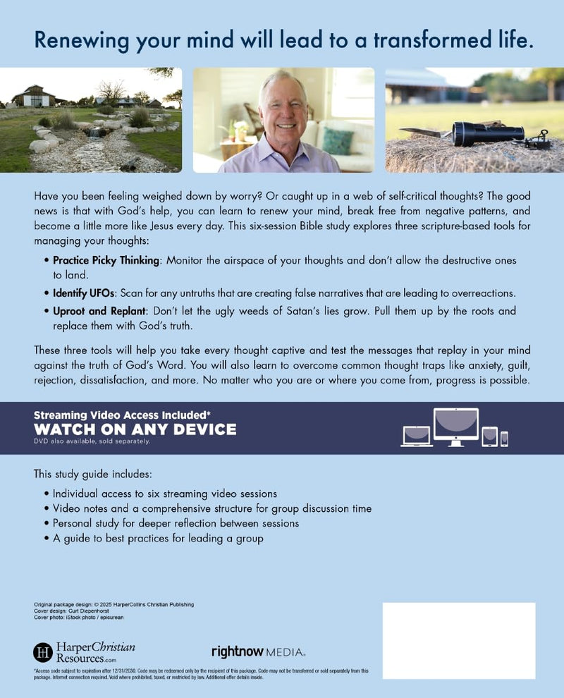 Tame Your Thoughts Bible Study plus Streaming Video