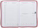 2027 Walk by Faith Pink Faux Leather Executive Planner with Zipper Closure - 2 Corinthians 5:7