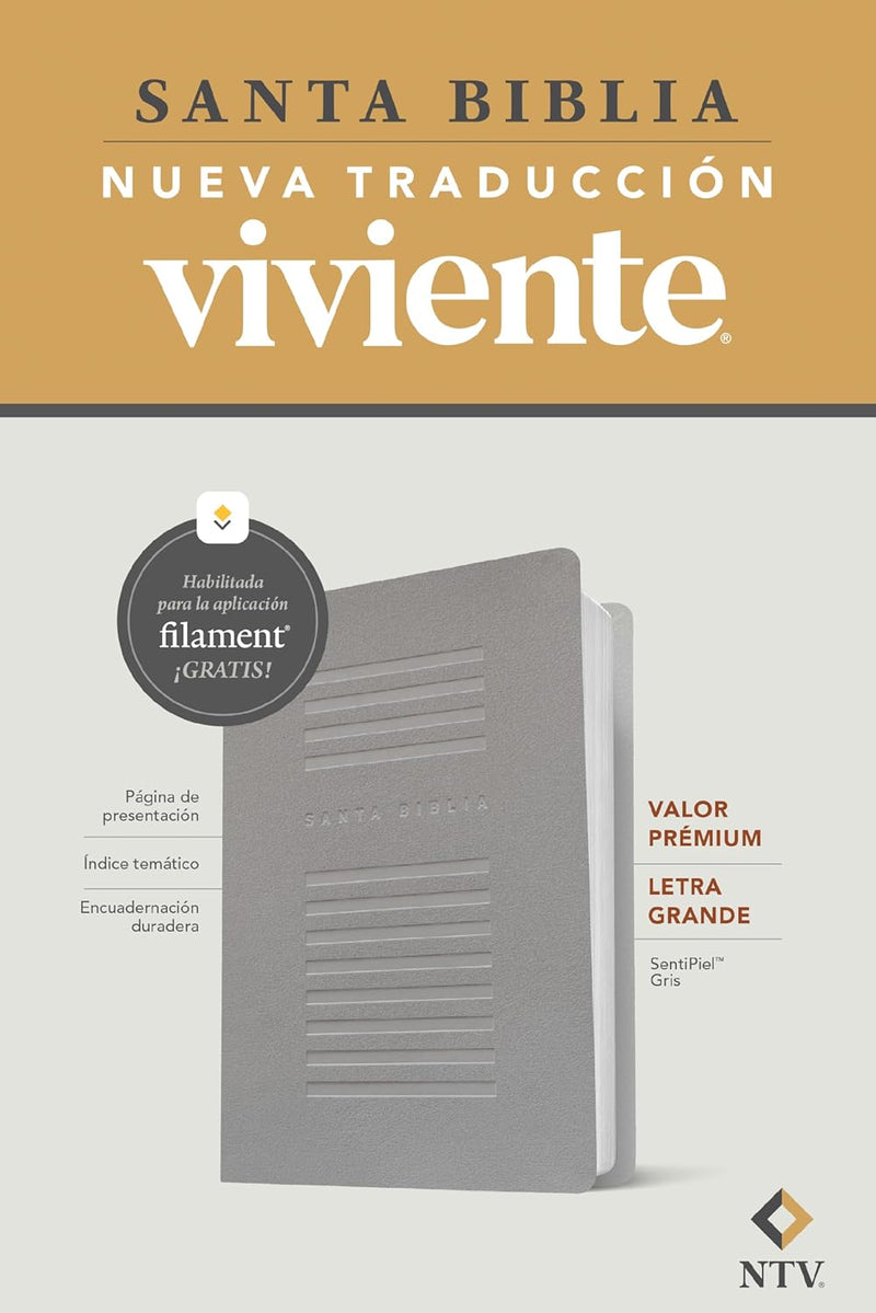 NTV Premium Value Spanish Edition, Large Print, Gray