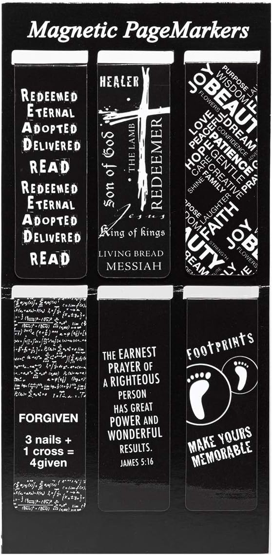 Black and White Magnetic Bookmarks