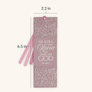 Be Still and Know Dusty Mauve Faux Leather Bookmark - Psalm 46:10