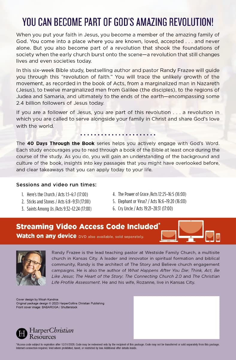 Acts: The Revolution of Faith Bible Study guide + Streaming Video