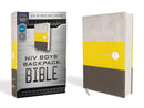 NIV Compact Boys' Backpack Bible, Yellow & Gray