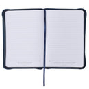 Be Strong and Courageous Blue Faux Leather Journal with Zipper Closure