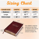 Be Strong and Courageous Gray and Black Faux Leather Classic Bible Cover, Large