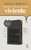 NTV Spanish Edition Thinline Zippered, Large Print, Gray/Black