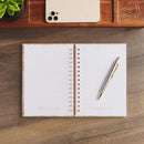 Consider the Wildflowers Peach Floral Spiral Journal - Luke 12:27