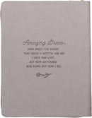 2027 Amazing Grace Large Zippered Taupe Faux Leather 18-Month Planner for Women