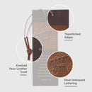 Man of God Honey-brown and Espresso Faux Leather Bookmark - 1 Timothy 6:11