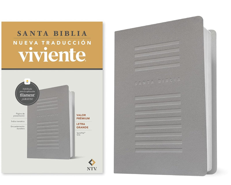 NTV Premium Value Spanish Edition, Large Print, Gray