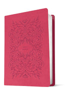 Premium Gift Bible NLT, Filament Enabled, Very Berry Pink Vines
