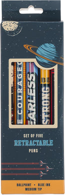 Be Courageous Blue Ink Ballpoint Pen Set - Joshua 1:9