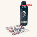 Strong and Courageous Blue Stainless Steel Water Bottle - Joshua 1:9