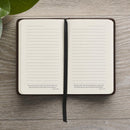 Strength and Defense Lion Walnut-Brown Faux Leather Hardcover Notebook with Elastic Band Closure