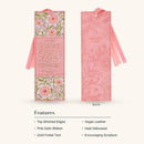 Trust Coral Floral Faux Leather Bookmark - Isaiah 40:31