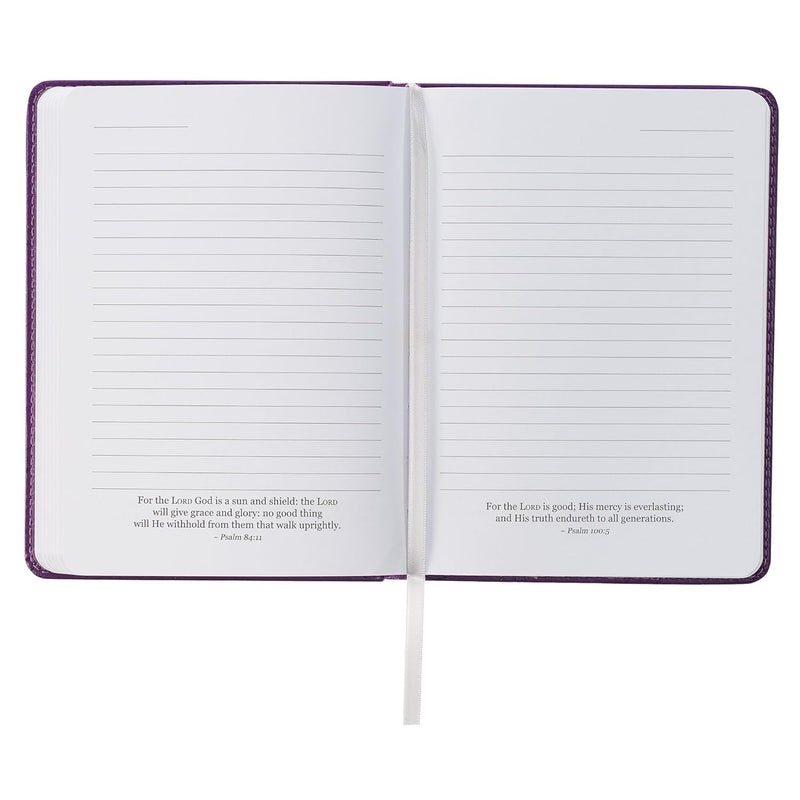 New Mercies Purple Floral Faux Leather Handy-sized Journal